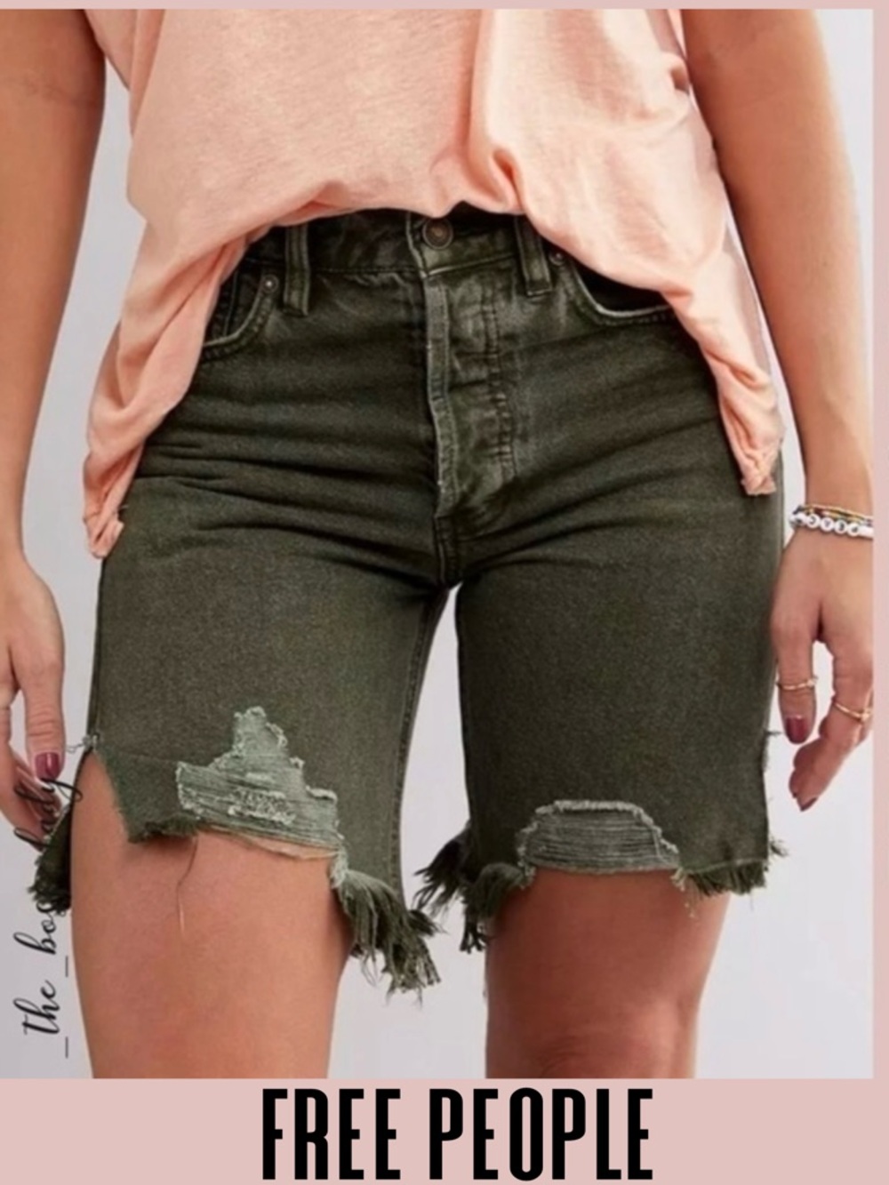 NEW FREE PEOPLE shorts high rise denim